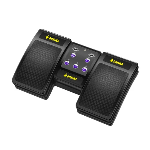 Donner Wireless Bluetooth Page Turner Pedal for iPad Tablets Phone Foot Pedal Rechargeable,Black