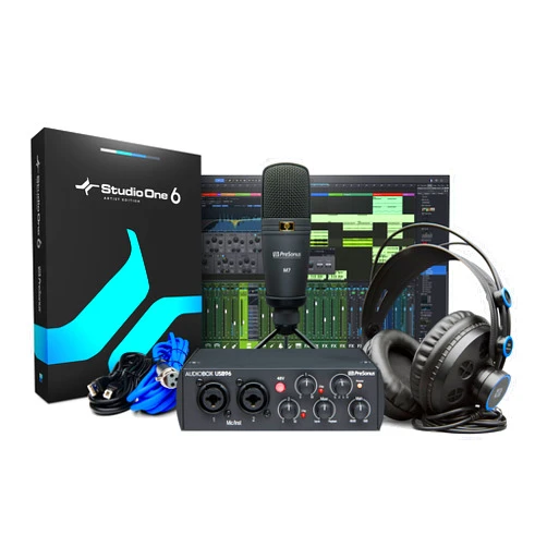PreSonus AudioBox 96 25th Anniversary Studio Recording Bundle with Studio One Artist DAW Music Production Software