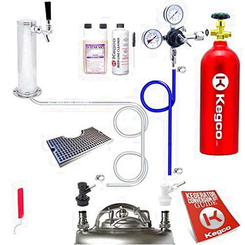 Kegco 3PUTCK-BLCP-5T Kegerator Kit, 1-Tap, Chrome