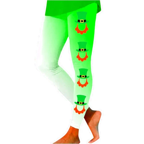 Ctxxun st. Patricks Day Leggings,Baggy Ugly Soft Compression Tights Bottoms Good Luck Elastic Waist Running Yoga Pants