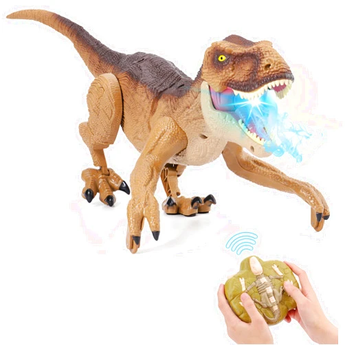 VERTOY Remote Control Dinosaur Toys for Boys 3-5 4-7 8-12 Year Old - Realistic Big T-Rex Gift Ideas for Kids, RC Walking Dino with Roaring, Spray, Light, Touch Sensing