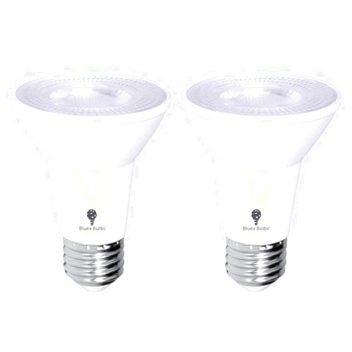 Bluex Bulbs 2 Pack PAR20 Outdoor LED Flood Light Bulb 8W 75 Watt Equivalent 500 Lumens Dimmable Waterproof E26 5000K Cool White LED Flood Light Bulbs for Security Led Spotlight Indoor Led Recessed Light Bulbs