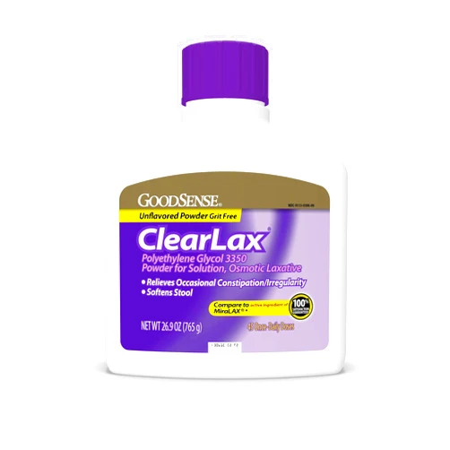GoodSense Polyethylene Glycol 3350 Powder for Solution, Osmotic Laxative, Softens Stool, Relieves Occasional Constipation, 26.9 Ounce