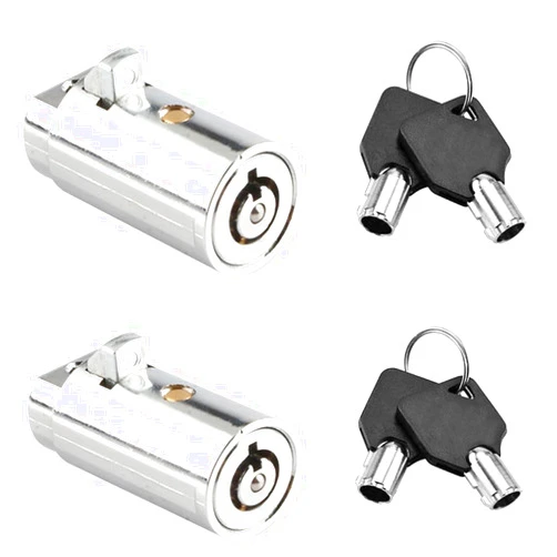 LOKGO Tubular Vending Machine Lock with Key – Universal Fit for Soda, Snack, Candy & Gumball Machines (All Keyed Alike=Keyed The Same, 2)