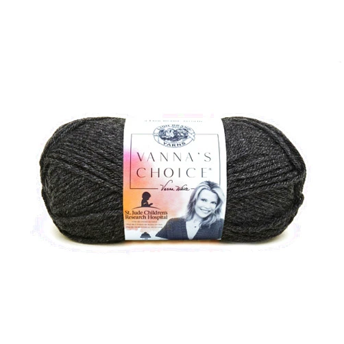 Lion Brand Yarn (1 Skein) Lion Brand Yarn Vanna's Choice Yarn, Dark Grey Heather
