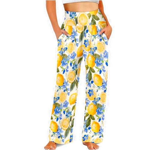 ZWPINITUP Casual Pants Women Wide Leg Dress Pants High Waisted Loose Fit Work Travel Trousers with Pockets S-3XL