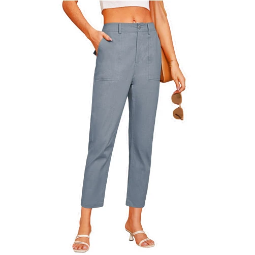 GRACE KARIN Women's Casual Work Pants High Waisted Business Dressy Pants Tapered Leg Trousers with Pockets