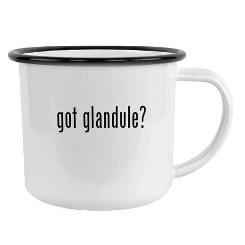 Molandra Products got glandule? - 12oz Camping Mug Stainless Steel, Black
