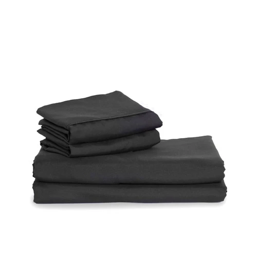 PeachSkinSheets Midnight Black Sheet Set - 1500tc Level of Softness - Extra Soft Cooling Sheets for Hot Sleepers and Night Sweats - California King Size