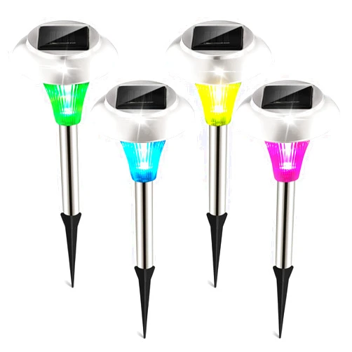 Solarek Solar Lights Outdoor Decorative, Solar Garden Lights Stakes, Flower Bed Decorations Mosaic, Decor for Path, IP44 Waterproof for Yard Driveway Walkway (4Packs)