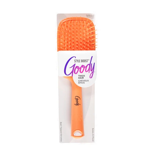 Goody Style Boost Paddle Brush, Detangler Brush with Flexible Bristles, Use as a Detangling Brush or Styling Brush, Hair Brush to Tackle Tangles, Knots, Reduce Frizz, For Thick Hair, Coral