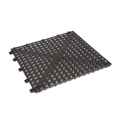 Dri-Dek 1'x1' Interlocking Tiles - Flexible Patio, Porch, Lanai, Balcony, Basement & Pool Deck Flooring (1'x1' Tiles - 25-Pack, Black)