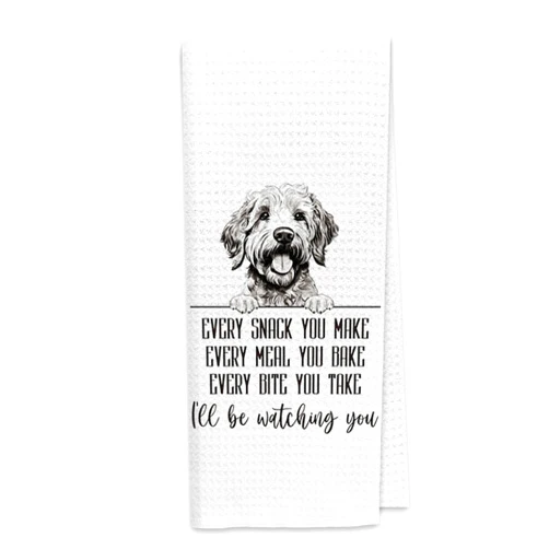Dibor Goldendoodle Dog Kitchen Towels, Goldendoodle Gifts Dish Towels Dishcloth, Funny Dog Every Meal You Make Cloth Hand Towels Tea Towels for Bathroom Kitchen, Gifts for Dog Lovers, 16x24 Inches