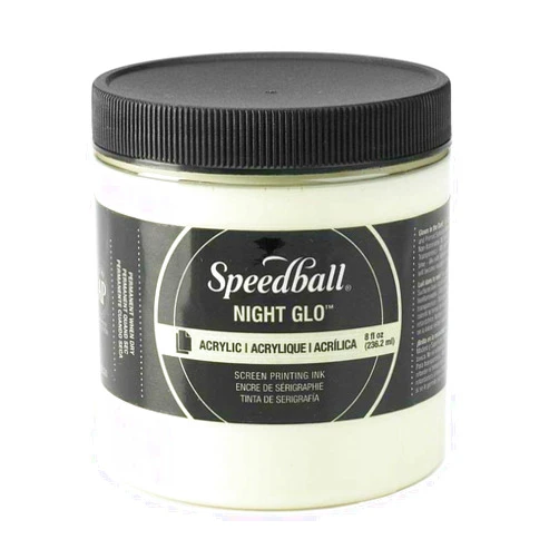 Speedball 46223 0 Acrylic Screen Printing Ink, 237Ml, Night Glow Original, 8 oz (Pack of 12)