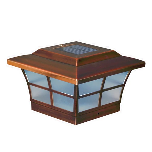 Classy Caps SL086 6x6 Prestige Solar Post Cap, Copper, Pack of 2