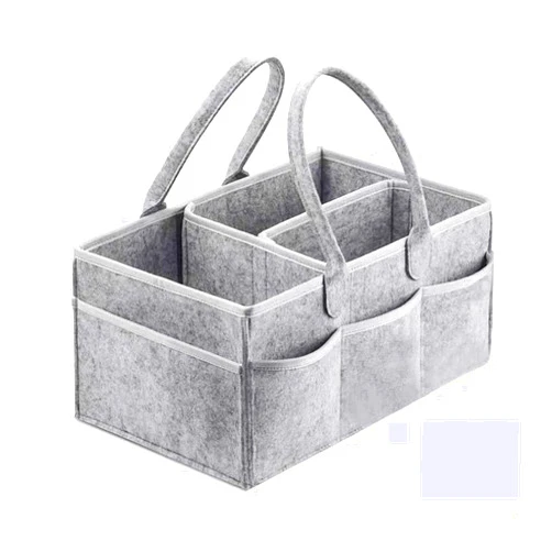 Casterley Baby Diaper Caddy Organize,Nursery Basket Set,Boys Girls Nursery Storage Bin,Large Nursery Tote with Removable Compartments,Car Organizer for Diapers and Baby Wipes Newborn Essentials (Ordinary)