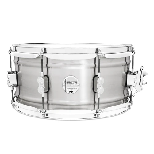 PDP By DW Concept Series 1.2mm Natural Satin Brushed Aluminum 6.5x14 Snare Drum (PDSN6514NBAC)
