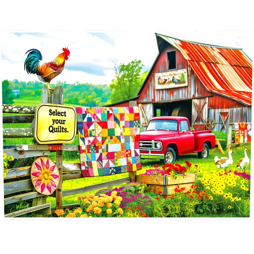 Maiqufa 300 Pieces Puzzle for Adults | Country Life Puzzle | Recycled Cardboard Large Piece Jigsaw Puzzles 300 Pieces | Challenging Game Home Decor Birthday Party Gift Toy for Adults Kids Seniors 20.5*15 inch