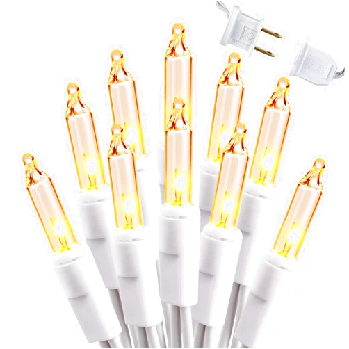 Brizled Clear Christmas Lights, 300 Count 69.6ft Incandescent White Lights String, Connectable 120V UL Certified Indoor/Outdoor White Light on White Wire for Room, Birthday, Wedding, Party, Warm White
