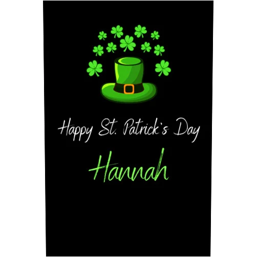 Name Diaries Publishing Happy St. Patrick's Day Hannah: The perfect diary gift for girls named Hannah, 120 Pages Lined Journal Paper, Custom Name Notebook present for St. Patrick's Day
