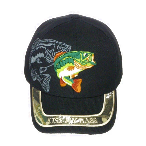 Joycap Kiss My Bass Sportfishing High Definition Embroidery Baseball Cap Hat