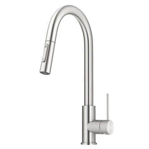 KRAUS Oletto Contemporary Pull-Down Single Handle Kitchen Faucet in Spot Free Stainless Steel, KPF-3104SFS