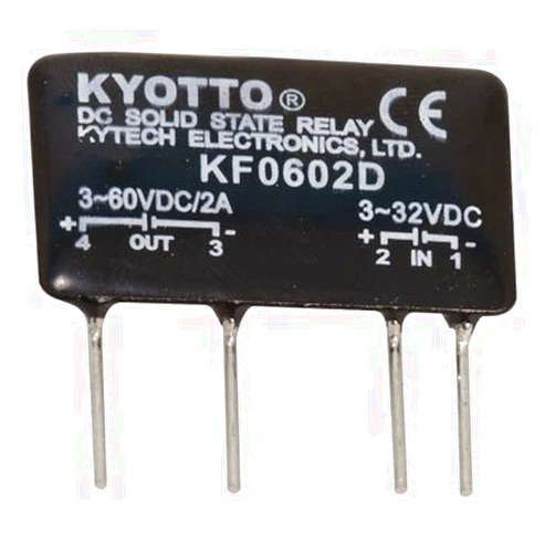 Kyoto Electric KF0602D DC-to-DC Solid State Relay, 32 Volt, DC Input, 2 Amp, 4-Pin, 1.4