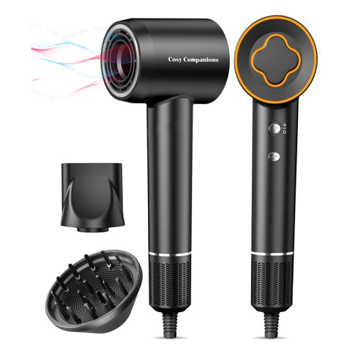 Cosy Companions Hair Dryer, 150000 RPM High-Speed Brushless Motor Negative Ionic Blow Dryer for Fast Drying, Low Noise Thermo-Control Hair-Dryer-with-Diffuser and Nozzle