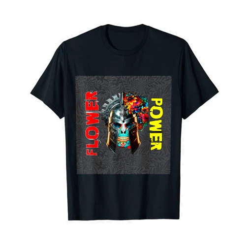 EKCENTRIC.CO SKULL FLOWER POWER T-Shirt