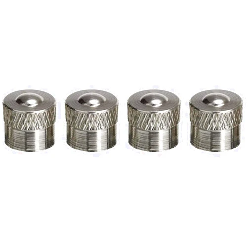 ARH Auto Accessories Silver Mini Dust Caps, Set of 4 Fits onto Car, Bike Or Motorbike Valves.