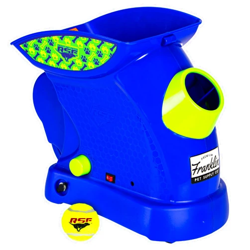 Franklin Sports Franklin Pet Supply Ready Set Fetch Mini Automatic Tennis Ball Launcher Dog Toy - Electronic Mini Tennis Ball Thrower for Fetch + Playtime - Launches up to 40 Feet - Interactive Dog Fetch Toy - Mini