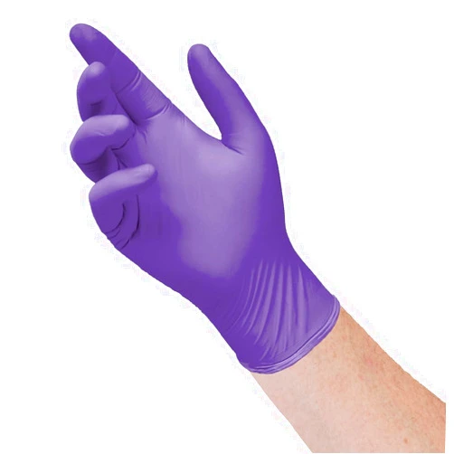 HALYARD PURPLE NITRILE Gloves Powder Free Disposable Medical Exam Gloves Dental Chemo Protection 5.9 mil 9.5 In Large Purple 55083 (Box of 100)