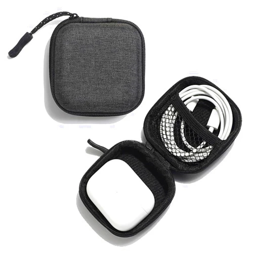 Futanwei for daomim Wireless Earbuds T730D Case daomim T730D Bluetooth Headphones Case - Carrying Headphone Case - EVA Earbuds Case - Full Body Rugged Case - Small Storage Bag with Mesh Pocket, Black