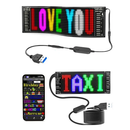 Rayhome 7''x3'' & 15''x4'' Bluetooth App Control LED Car Sign