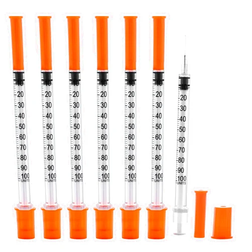 FJNATINH 1ml Syringe with Needle, Syringes 30G 1cc 1/2 Inch, Individually Wrapped, Pack of 20