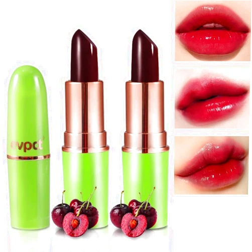 BINGBRUSH Color Changing Lipstick Queen,PH Mood Long Lasting Lip Gloss Korean Lip Balm Tinted Magic Makeup Moisturize Lipstick Set (2 Pcs Red Cherries, 2 Count (Pack of 1))
