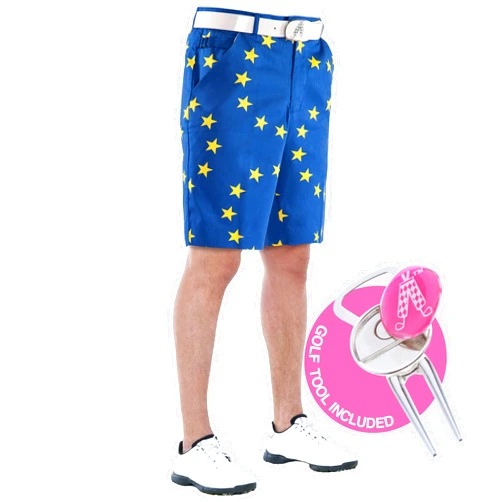 Royal & Awesome Mens Golf Shorts, Crazy Golf Shorts For Men, Plaid Shorts Men - Golf Tool Included