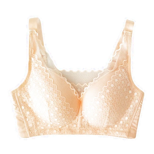 Generic 2025 Women Full Cup Thin Underwear Plus Size Wireless Sports Bra Lace Bra Breast Cover Cup Large Size Vest Bras