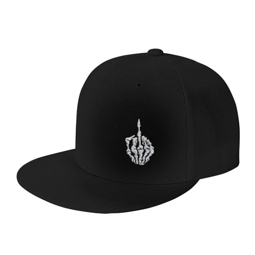 Beoek Skeleton Hand Shows Horned Hand Embroidery Skull Finger Rock Baseball Cap Adjustable Snapback Roll Unisex Cool Hat