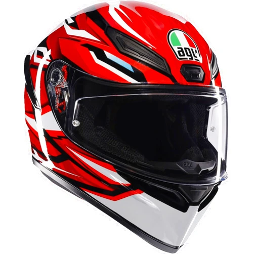 AGV K1 S Lion Motorcycle Helmet Black/Red/White XXL
