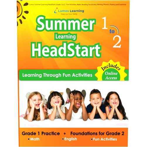 By Lumos Learning (Author), Lumos Summer Learning HeadStart (Author) Lumos Summer Learning HeadStart, Grade 1 to 2 - Fun Activities, Math, Reading, Vocabulary, Writing, Phonics, Fluency and Grammar: Standards-Aligned ... (Summer Learning HeadStart by Lumos Learning)