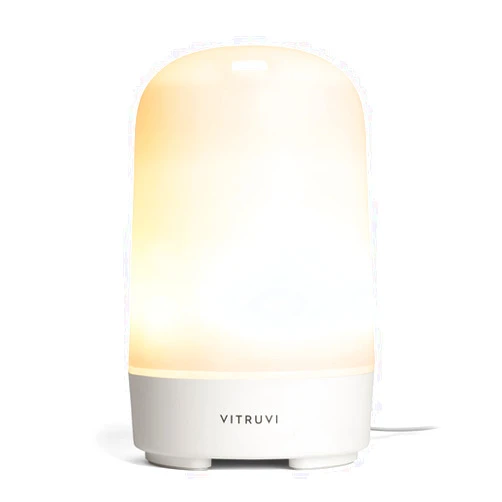 Vitruvi Glow Diffuser, Ultrasonic Essential Oil Diffuser | Oil Diffuser Essential Oils, Aromatherapy Diffuser | Diffusers for Home, Kids Room Diffuser, Room Decor (100 ml) White