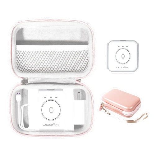 CaseSack Wireless Foldable Charger Case Compatible with Dual or 3 in 1 Charger Like MagSafe, UCOMX Nano, MURPISO, RTOPS, Ankilo, Criacr Magnetic Wireless Charger (Rose Gold) (Rose Gold)