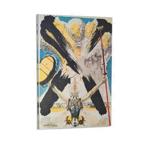 WIOLPC Salvador Dali Poster 'The Atomic Era' Painting Poster Canvas Wall Art Posters For Room Aesthetic And Decor Pictures For Living Room Bedroom Decor 12x18inch(30x45cm)
