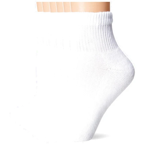 Hanes Women's Ultimate Comfort Toe Seamed Ankle Socks Pack Of 6