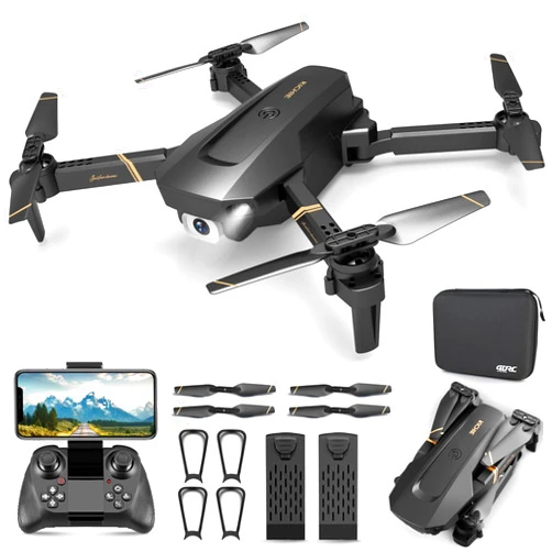 4DRC V4 Mini Foldable Drone with Camera - 1080P HD Drone with Stable Hover, Gravity Control, Auto-Follow, Trajectory Flight,One Key Take Off, 2 Batteries, Drones for Adults Kids