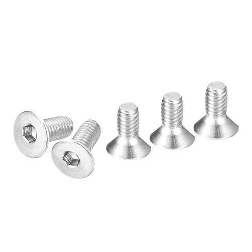 DTGN M4-0.7 x 8mm Flat Head Socket Cap Screws, 100 Pack 304 Stainless Steel Hex Socket Flat Head Screws, Full Thread, Countersunk Bolts