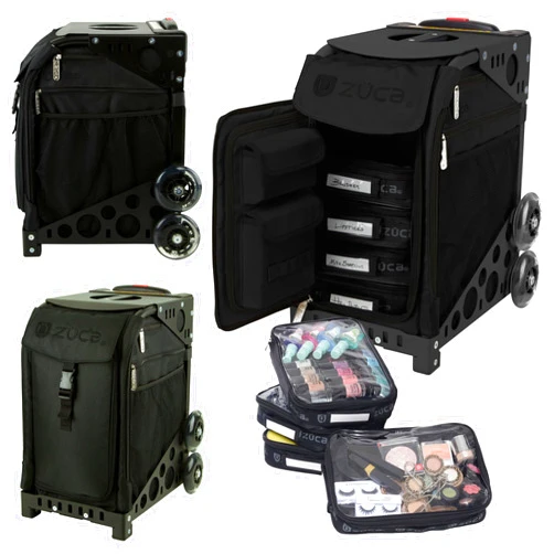 ZUCA Travel Cases for Artists and Professionals - Makeup Case with 5 Vinyl Utility Pouches, Travel Cover, 41