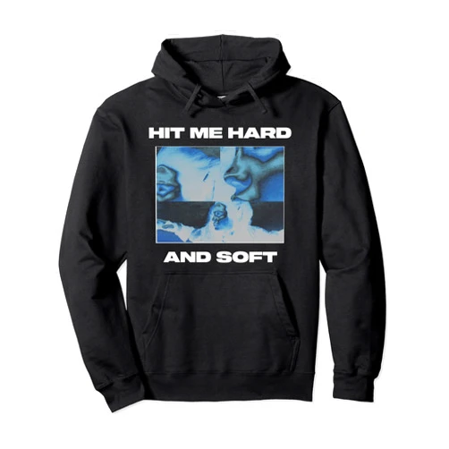 Billie Eilish Official Billie Eilish HIT ME HARD AND SOFT Inverted Black Pullover Hoodie