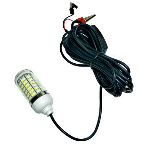 FLFTWSY Underwater LED Fishing Light 108 LEDs 15W Super Bright Night Fish Finder Lamp with 5m Cord 12-24V AC/DC
